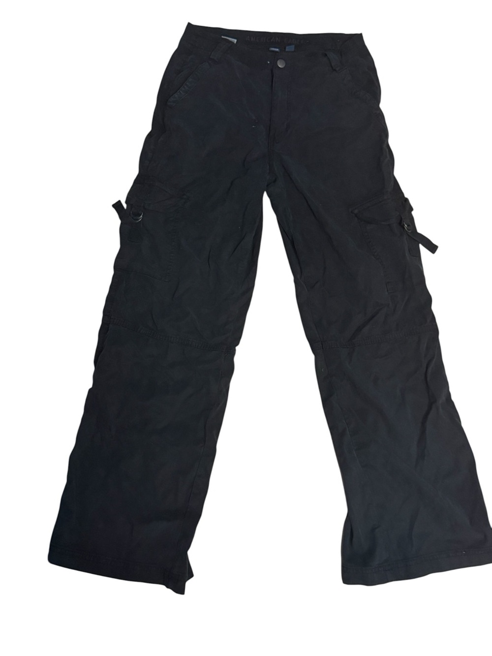 American Eagle Outfitters Black Cargo Pants with Utility Pockets Size 4